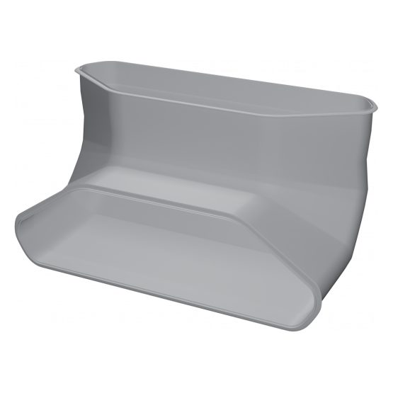 СПВ ПЭОГ От90°-132х52 угол из АБС-пластика с 2 уплотнительными резинками для СПВ ПЭО 132х52, 90°, горизонтильное подключение
